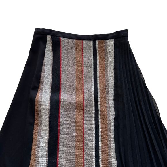 ANTHROPOLOGIE EVA FRANCO Wool and Chiffon Asymmetrical Midi Skirt Size 6 - Picture 4 of 7